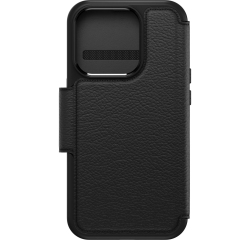 OtterBox Strada Series Folio MagSafe pour iPhone 15 Pro, Shadow (Black)