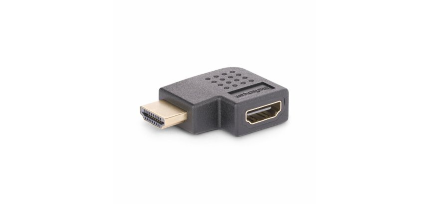 StarTech.com Adaptateur HDMI 2.0 à Angle Droit, Mâle vers Femelle, Économiseur de Port HDMI Horizontal à 90 Degrés, 4K 60Hz, Extension Coudé pour HDMI à Haut Débit, Raccord HDMI 2.0 en Angle Horizontal, M/F