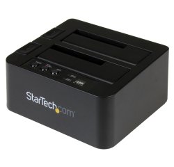 StarTech.com Duplicador Clonador Autónomo de Discos Duros o SSD SATA - Copiador de 2 Bahías - Base de Acoplamiento USB 3.1 (10Gbps) a Unidades SATA III de 2,5 o 3,5 Pulgadas
