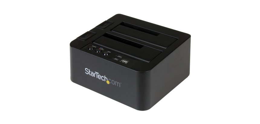 StarTech.com Duplicador Clonador Autónomo de Discos Duros o SSD SATA - Copiador de 2 Bahías - Base de Acoplamiento USB 3.1 (10Gbps) a Unidades SATA III de 2,5 o 3,5 Pulgadas