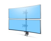StarTech.com Support de Bureau pour 2 Moniteurs Empilés Verticalement, Double 49", Poids total 32kg, Pince en C, Support pour 2 Écrans, Système VESA à Dégagement Rapide, Écran Large 16:9/Ultrawide 32:9, TAA
