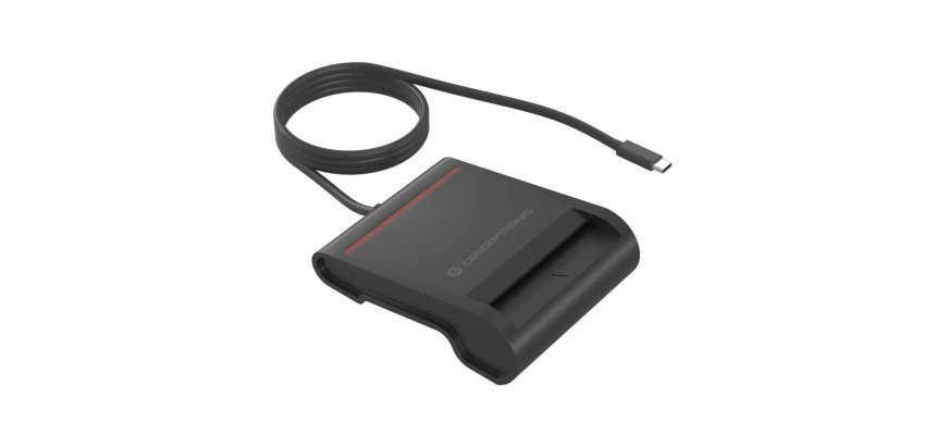 Conceptronic SCR01BC lector de tarjeta inteligente Interior USB USB Tipo C Negro