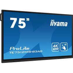 iiyama TE7512MIS-B3AG Écran d'affichage dynamique En forme de kiosk 190,5 cm (75") LCD Wifi 400 cd/m² 4K Ultra HD Noir Écran tactile Intégré dans le processeur Android 11 24/7