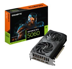 GIGABYTE GeForce RTX 5060 WINDFORCE MAX OC 8G Scheda Grafica – 8 GB GDDR7, 128 bit, PCI-E 5.0, 2512 MHz Frequenza del core, 3 x DisplayPort, 1 x HDMI, NVIDIA DLSS 4, GV-N5060WF2MAX OC-8GD