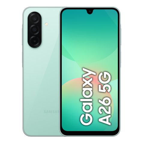 Samsung Galaxy A26 5G, Smartphone con Funzioni intelligenti, Display Super AMOLED 6.7”, 8GB RAM, 256GB, Batteria 5.000 mAh, memoria espandibile, Mint
