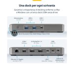 StarTech.com Docking Station USB4, Dual 4K 144Hz Driverless per Mac e Windows, Dock USB-C Universale con DisplayPort, PD 100W e Ethernet 2.5G