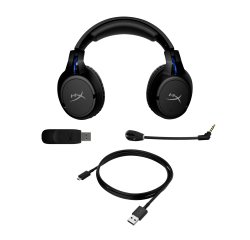 HyperX Cloud Flight - Casque de jeu sans fil (noir-bleu) - PS5-PS4