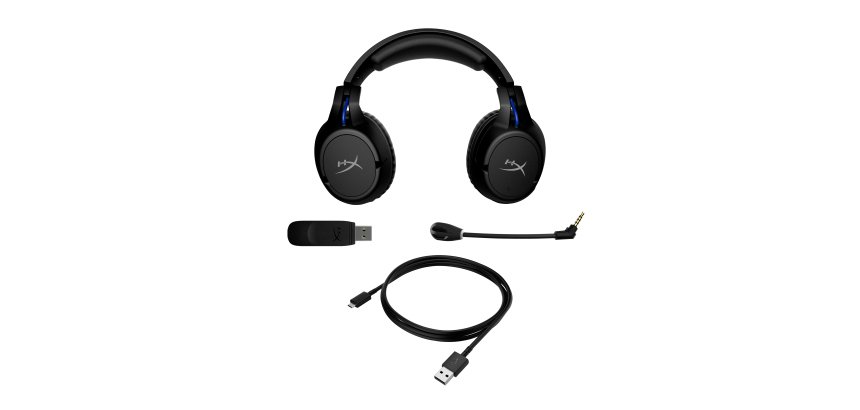 HyperX Cloud Flight - Casque de jeu sans fil (noir-bleu) - PS5-PS4