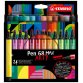Feutre coloriage stabilo pen 68 max arty encre aquarellablepointe large biseautee etui carton 24 coloris assortis