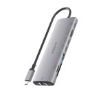AISENS USB-C Dock 8 en 1, USB-C a 1xHDMI, 1xRJ45, 1xUSB-A 10G, 2xUSB-C 10G, 1xSD, 1xMicroSD, 1xUSB-C PD 100W, Gris, 20cm