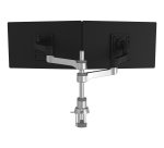 R-Go Tools Bras d'écran R-Go Zepher, bras réglable pour moniteur double, 100% circulaire, capacité de charge jusqu'à 8 kg, noir