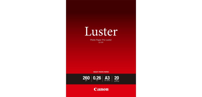Canon Photo Paper Pro Luster LU-101 - papier photo - lustre - 20 feuille(s) - A3 - 260 g/m²