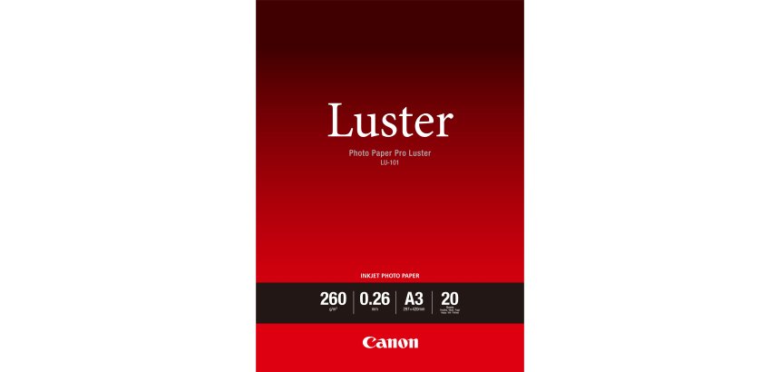 Canon Photo Paper Pro Luster LU-101 - photo paper - luster - 20 sheet(s) - A3 - 260 g/m²