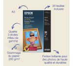 Epson Papier photo A3 brillant 200 g/m2, 20 feuilles