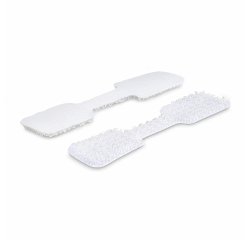 StarTech.com 3.5in (9cm) Cable Labels, 100 Pack, White, Hook-to-Hook Fastener Cable Tags, Write-On Cord Labels for Cable Management, Cord Identification Tags