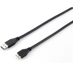 Equip 128397 Cavo da USB 3.0 A a Micro-B, M/M, 1,8 m, 5Gbps, nero