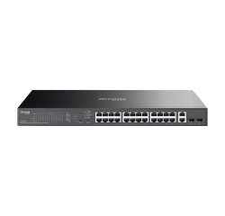 TP-Link ES228GP commutateur réseau Géré L2 Gigabit Ethernet (10/100/1000) Connexion Ethernet, supportant l'alimentation via ce port (PoE) Noir