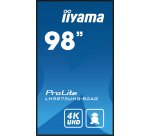 iiyama LH9875UHS-B2AG Écran d'affichage dynamique Écran plat de signalisation numérique 2,48 m (97.5") LED Wifi 500 cd/m² 4K Ultra HD Noir Intégré dans le processeur Android 11 24/7