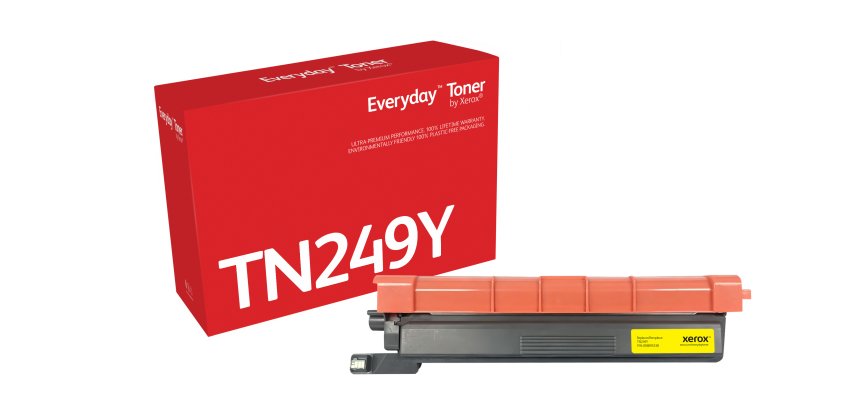 Everyday™ Yellow Toner by Xerox compatible with Brother TN-249Y, High capacity