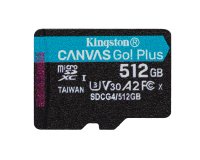 Kingston Technology 512GB microSDXC Canvas Go Plus Gen4 200R A2 U3 Single Pack w/o ADP