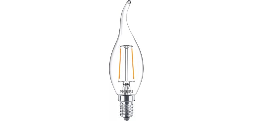 Philips Lampadina candela trasparente a filamento 25 W BA35 E14