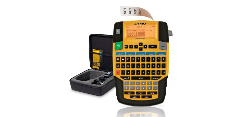 DYMO Rhino 4200 Industrial Label Maker Kit Case | QWERTY Keyboard & Time-Saving Hot Keys | Durable Label Printer for Job Sites and Heavy-Duty Labelling Jobs