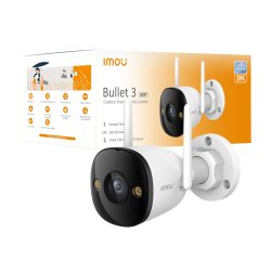 Imou Bullet 3 5MP/3K da esterno. Visione notturna Full Color, Rilevamento Umano con Faretto e Sirena, Audio Bidirezionale, ottica 2.8MM, IP67