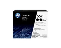 HP 55X pack de 2 toners noir grande capacité authentiques