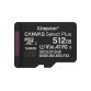 Kingston Technology 512GB micSDXC Canvas Select Plus Gen3 150R A1 Single Pack w/o ADP