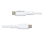 StarTech.com Cable de Carga USB-C Blanco de 2m - Cable UCB Tipo C de Carga para Ordenador Portátil - PD de 60W 3A - Cable de Transferencia de Datos USB 2.0 - Macho a Macho