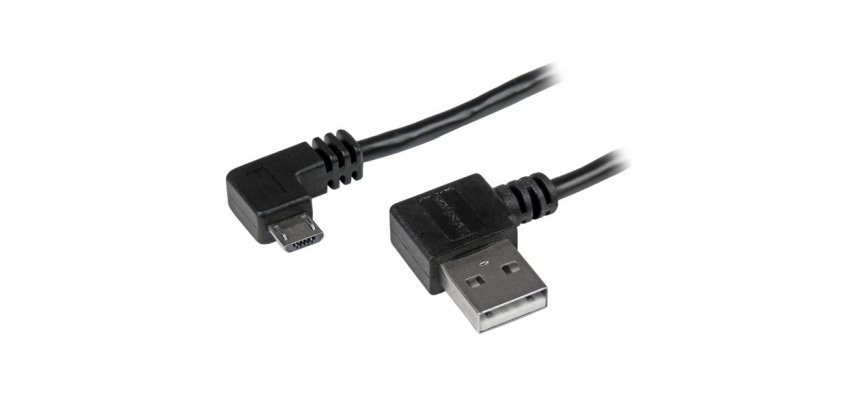 StarTech.com Câble USB A vers Micro B de 1 m avec connecteurs coudés à angle droit - M/M - Noir