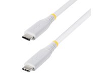 StarTech.com Câble USB4 de 50cm, 40 Gbps, Câble USB-C Certifié USB-IF, 240 W PD, 8K 60Hz/4K 240Hz DP2.1 DP40, Gaine TPE, Compatible Thunderbolt 4 - Cordon USB-C Blanc
