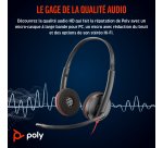 HP Poly Micro-casque Poly Blackwire 3220 stéréo USB-C + adaptateur USB-C/A