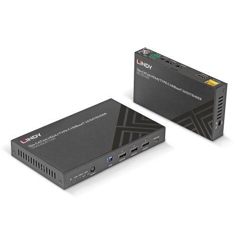 Lindy 38346 extensor audio/video Transmisor y receptor de señales AV Negro