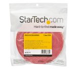 StarTech.com 7,6m Bulk Rol Klittenband - Op Maat te Knippen Herbruikbare Kabelbinders - Industriële Klitband Tape - Zelfklevende Klittenband Tyrap Strips - Rood