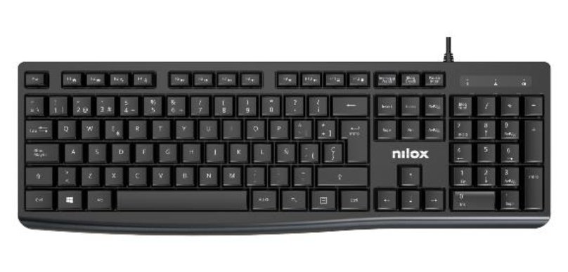 Nilox NXKBE000013 teclado Oficina USB Español Negro