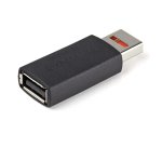 StarTech.com Adaptador Bloqueador USB de Datos – Adaptador USB Macho a Hembra de Carga Solamente – Sin Datos - Solo de Carga para Tablet o Teléfono Móvil – Adaptador Protector USB de Bloqueo de Datos