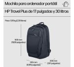 HP Mochila para portátil de 17 pulgadas Travel Plus 30L