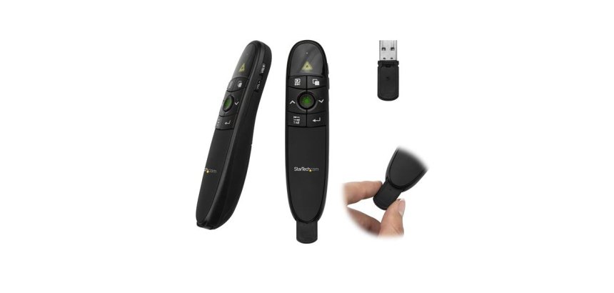 StarTech.com Wireless Presentation Remote with Green Laser Pointer - 90 ft. (27 m) - TAA