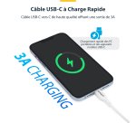 StarTech.com Câble de Charge USB-C de 1m, Charge et Synchronisation, 60W (3A) PD, Câble de Charge USB 2.0 pour Ordinateur Portable - Cordon de Charge USB C Blanc