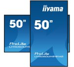 iiyama LH5060UHS-B1AG Écran d'affichage dynamique Carte A numérique 125,7 cm (49.5") LED Wifi 500 cd/m² 4K Ultra HD Noir Intégré dans le processeur Android 11 24/7