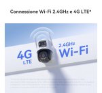 Imou AOV Dual KIT Telecamera da esterno, motorizzata, 4G e Wi-Fi a batteria ricaricabile con doppia ottica, risoluzione 5MP + 5MP, sirena integrata e faretti, deterrenza attiva con luci rosse e blu, rilevamento movimento/umano, visione notturna a colori,