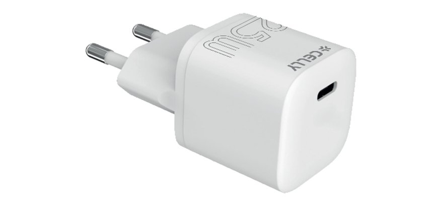 Celly UCTC1USBC25WWH cargador de dispositivo móvil Universal Blanco Corriente alterna Interior