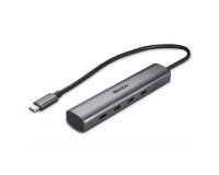 Lindy 43384 hub de interfaz USB Tipo C 10000 Mbit/s Gris