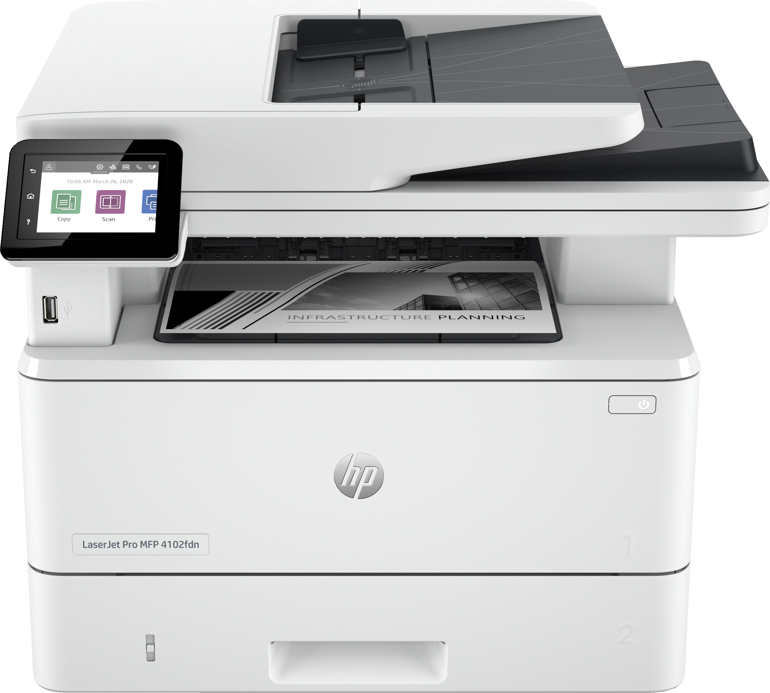HP LaserJet Pro Imprimante MFP 4102fdn, Noir et blanc, Imprimante
