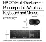 HP 720 Multi-Device Rechargeable Wireless Keyboard and Mouse Combo