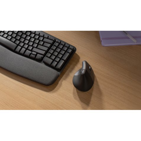 Logitech Lift Vertical Ergonomic Mouse - vertical mouse - Bluetooth, 2.4 GHz - graphite
