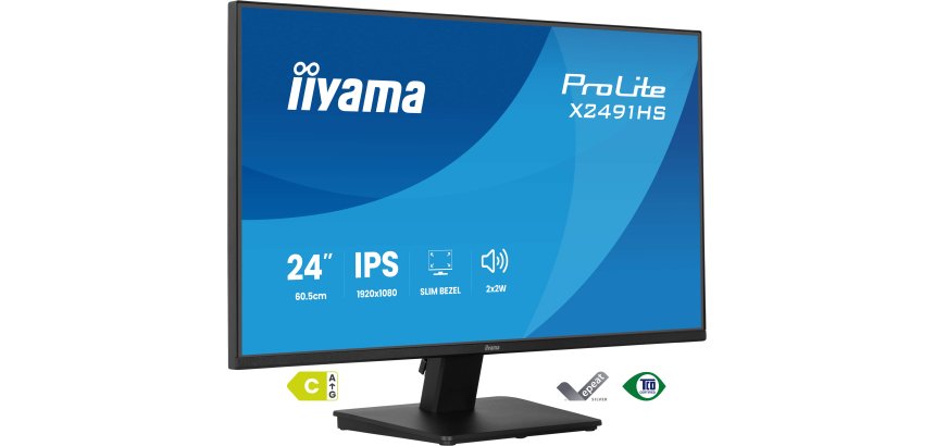 iiyama ProLite X2491HS-B1 écran plat de PC 60,5 cm (23.8") 1920 x 1080 pixels Full HD LCD Noir