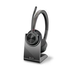 HP Poly Auriculares Poly Voyager 4320 USB-C + adaptador BT700 + soporte de carga
