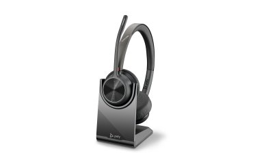 HP Poly Auriculares Poly Voyager 4320 USB-C + adaptador BT700 + soporte de carga